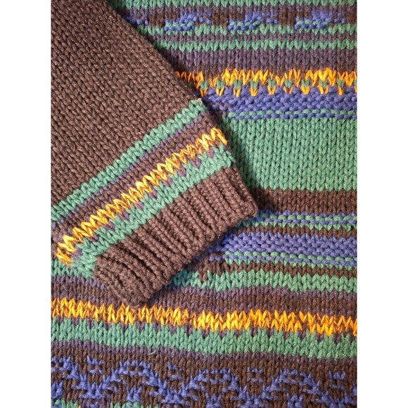 Vintage WIP Stitch Sweater  Womens Medium Ramie Cotton Blend Geometric Hearts - Picture 7 of 10